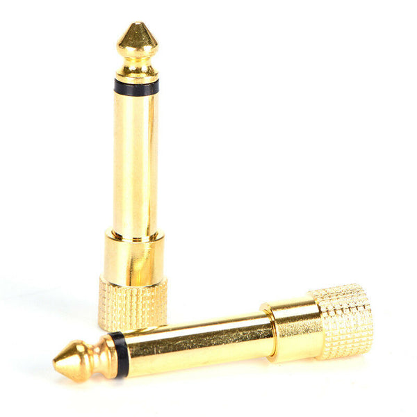 6.3mm 1/4" Male plug to 3.5mm 1/8" SEmale Jack Stereo Headphone SEdio Adapter Z