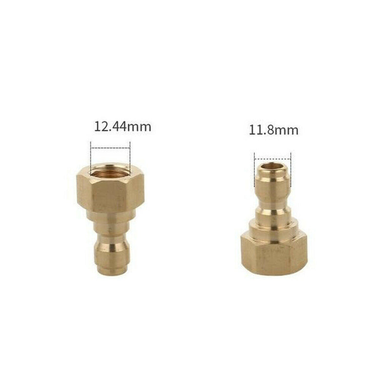 4pcs Brass High Pressure Washer Garden Hose Connectors M22 Male & M22 Female