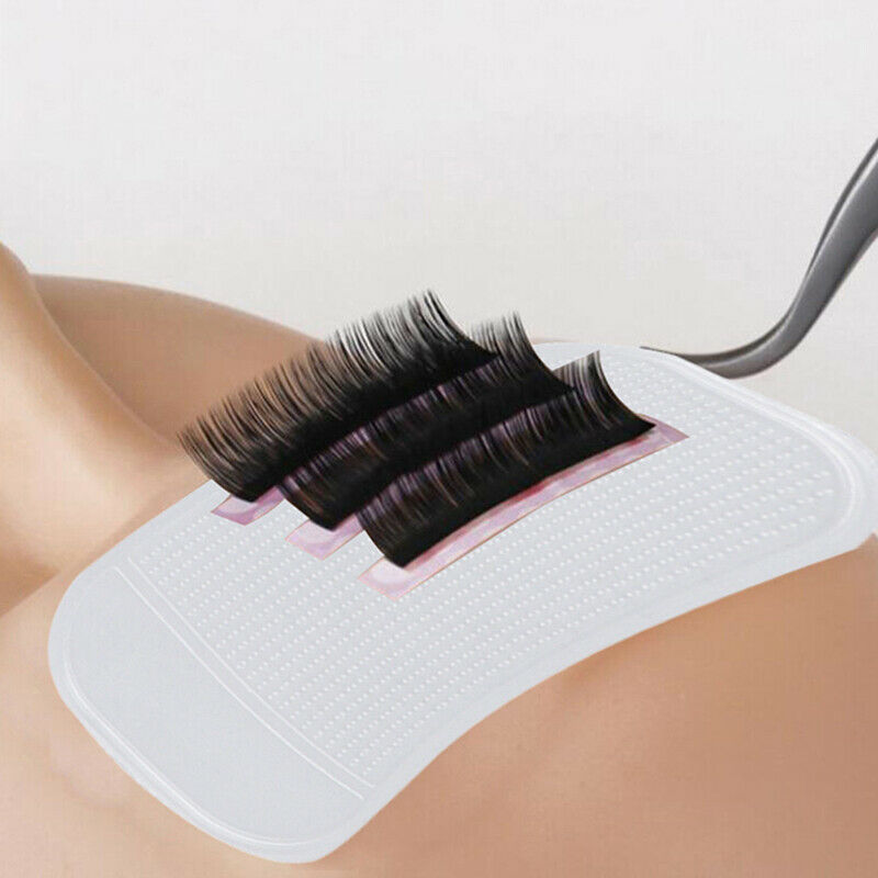 Silicone Eyelash Extension Stand Pallet Pad Reuseable Eye Lash Tray Holder T Bj