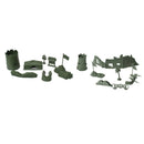 14Pcs Plastic Military Army Base of Blockhouse Sandbag Blindage Playset Arm