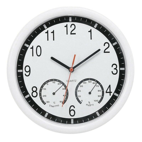 Quartz Stone Clock Silent Wall Clock Accurate Thermometer Humidity Indoor O B6O2