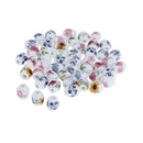 50x Loose Ceramic Spacer Beads Oval Charm for Jewelry Findings Mixed Color