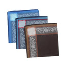 3x 100% Pure Cotton Mens Handkerchiefs Pocket Square Hankies for Formal Suit