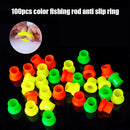 O-shaped Rubber Luminous Fishing Rod 100pcs Protective Cover Anti-slip Wrap Ring