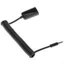 3.5mm Male Plug Jack to USB 2.0 Female Audio Cable Wire Car AUX Spring Cable YS