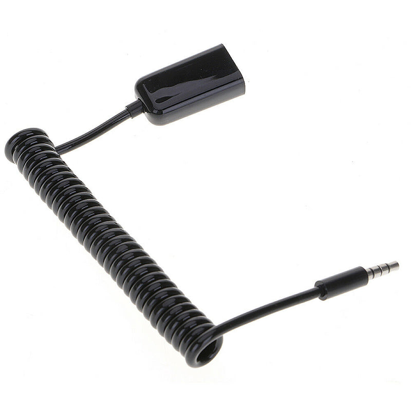 3.5mm Male Plug Jack to USB 2.0 Female Audio Cable Wire Car AUX Spring Cable YS