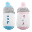 2 pcs NEW Tough Plush Squeaky Baby Bottle Toys Dog/Puppy/Cat Pets Supplies