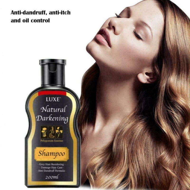 200ml Natural Darkening Shampoo Moisturizes Repairs Hair For Men Women Sham M5F9