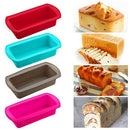 Silicone Bread Mold Loaf Pan Rectangle Baking DIY Homemade Utensil Rose Red