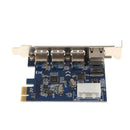 Gigabit Ethernet 3 Port USB 3.0 to PCI-E Card Adapter Converter for Desktop