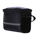 Bicycle Front Basket Bag Bike Handlebar Bag Storage Holder with Reflective Strip