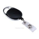 2X Black Retractable Pull Key Ring Chain Reel ID Lanyard Name Tag Card Hold hv2n