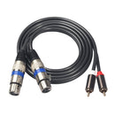 Dual RCA to XLR Female Cable, 2 XLR to 2 RCA Plug HiFi Stereo Audio Connection