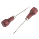 2pcs Gourd Awl DIY Drill tool short thick single gourd wooden red handle Sew JR