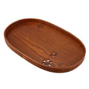 Wood Tea Plates Oval Dinner Plate Fruit Dishes Dim Sum Food Dinner Launch C