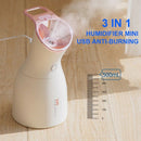 Red 3 in 1 Deep Cleaning Facial Steamer Cleaner Beauty Face Steaming Device