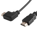 Left Angled 90 Degree HDMI to HDMI Male to Male Cable Spring 1080P Wire