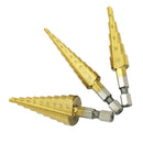 2Set Step Dril Bit 3-20mm HSS 4241 Hex Titanium Step Cone Drill Bit