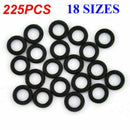 225*/Set 18-Sizes Rubber O-Ring Washer Assortment DIY Gasket Automotive Seal Set
