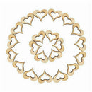 50Pcs/Set Wooden Heart Embellishments Natural Tackle Home AU Basswood Decor