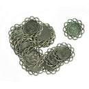 30pcs Blank Tray Round Cabochon Setting Empty Bezel Pendant Jewelry Design
