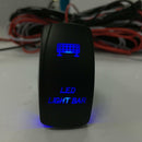 Universal 12-24V LED Light Bar Rocker Switch Push Button On Off Control