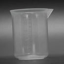 6 Pcs Plastic Lab 100mL Graduated Measuring Beaker Cup Clear V9D9