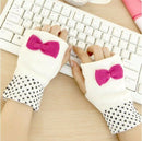 Unisex Men Women Knitted Fingerless Winter Gloves Soft Warm Mitten Solid Gift
