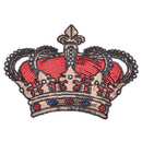 Golden Crown Sequins Beads Patch for stickers T-shirt jacket Sew on Applique 3c