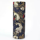 Retro Print Cloth Makeup Brush Holder Cosmetic Pens Storage Cup (Black S) A