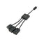 3in1 Micro USB HUB Male to Female and Double USB 2.0 Host OTG Cable Adapter