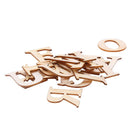 31 Pieces Natural Blank A-Z Wooden Capital Letters Wood Embellishment Plaque for