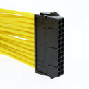 24 Pin Male to Female ATX Power Supply PSU Extension Cable Extender 30cm Yellow