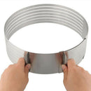 Adjustable Round Stainless Steel DIY Mousse Cake Ring Mold Layer Slicer Cutter