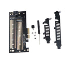 PCIe X4 to M.2 NVMe SSD NGFF Riser Adapter Card M-Key / B Key Dual Interface