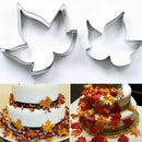 3pc Stainless Steel Maple Leaf Cake Decorating Tool Fondant Baking Mold Coo