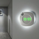 1*LED Digital Time Wall Clock With PIR Motion Sensor Night Light Home Clock Lamp
