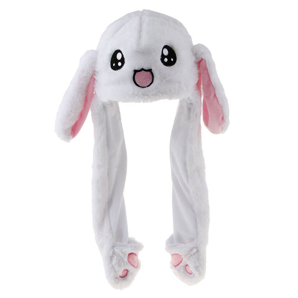 Rabbit Hat Ear Moving Jumping Hat Funny Bunny Plush Hat Cap For Women Girls