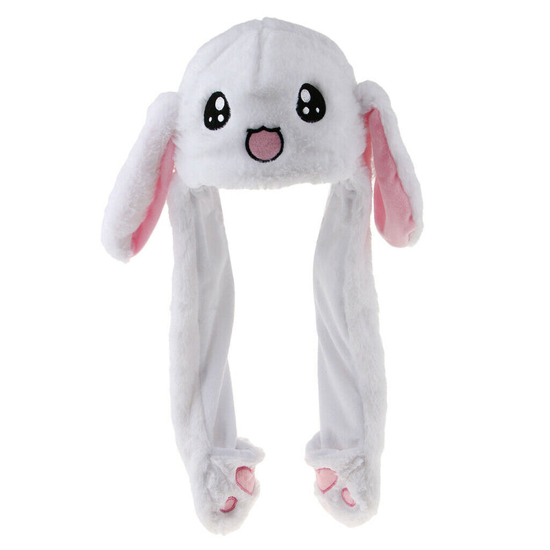 Rabbit Hat Ear Moving Jumping Hat Funny Bunny Plush Hat Cap For Women Girls