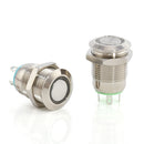 21mm Momentary Tri-color RGB LED Ring LED Metal Pushbutton Switch 12V 4 Pins 1pc