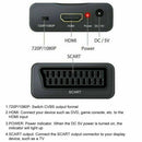 1080P SCART to HDMI Video Cable Cord Converter Adapter Receiver For PC Monitor