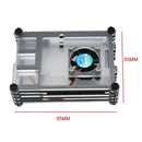Acrylic Case for Raspberry Pi 4 B,Raspberry Pi Case with Cooling Fan & Heat