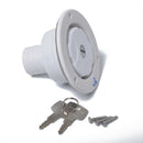 Universal White Gravity Water Hatch Fill Dish Lock Keys RV Trailer