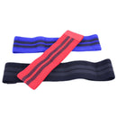 Red+Blue+Black Hip Band Yoga Booty Leg Loop Squat-Resistance Band w/Carrying Bag