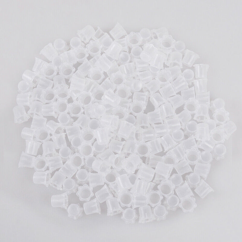 1000pcs 13mm Plastic Tattoo Hexagonal lace Ink Cups Caps Holder Pigment Suppl BX