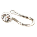 No-piercing Stainless Steel Crystal Ear Lip Hoop Ring Nose Clip Women Jewelry ME