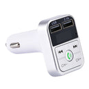 Wireless Car MP3 Player USB Charger Hands-free Calling for Home Car White