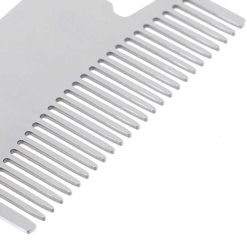 Portable Stainless Steel Beard Mustache Hair Beard Care Comb With Bottle Open 3C