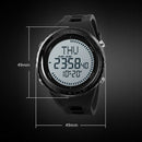 Skmei Men'S Watch Compass World Time Week Date Stopwatch Chronograph Led Di H1J1
