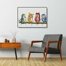 Four Birds 5D DIY Full Round Diamond Painting Cross Stitch Embroidery Kit